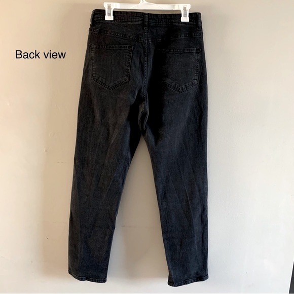 Demin & Co. Black 4 button down fly jeans. Relaxed straight jeans. Sz 12-14 - Picture 8 of 12